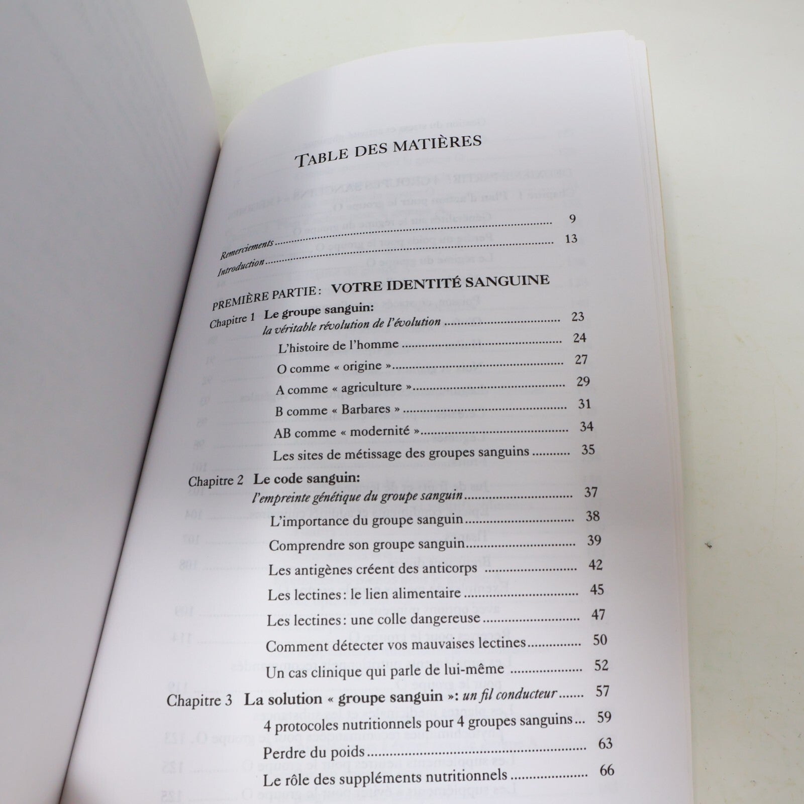 1999 4 Groupes Sanguins 4 Régimes Peter d'Adamo du Roseau Alimentation Nutrition