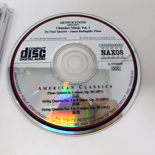 Arthur Foote/James Barbagallo CD Chamber Music #1 American Classics Naxos 1998