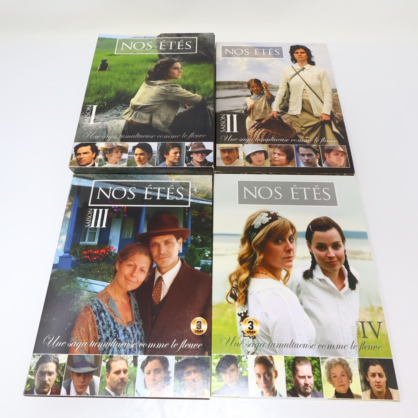 Nos Étés Saison #1-2-3-4 Lot 4 DVD Série Complète Patrick Labbé/Fanny Mallette