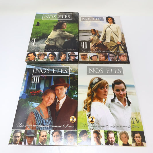 Nos Étés Saison #1-2-3-4 Lot 4 DVD Série Complète Patrick Labbé/Fanny Mallette