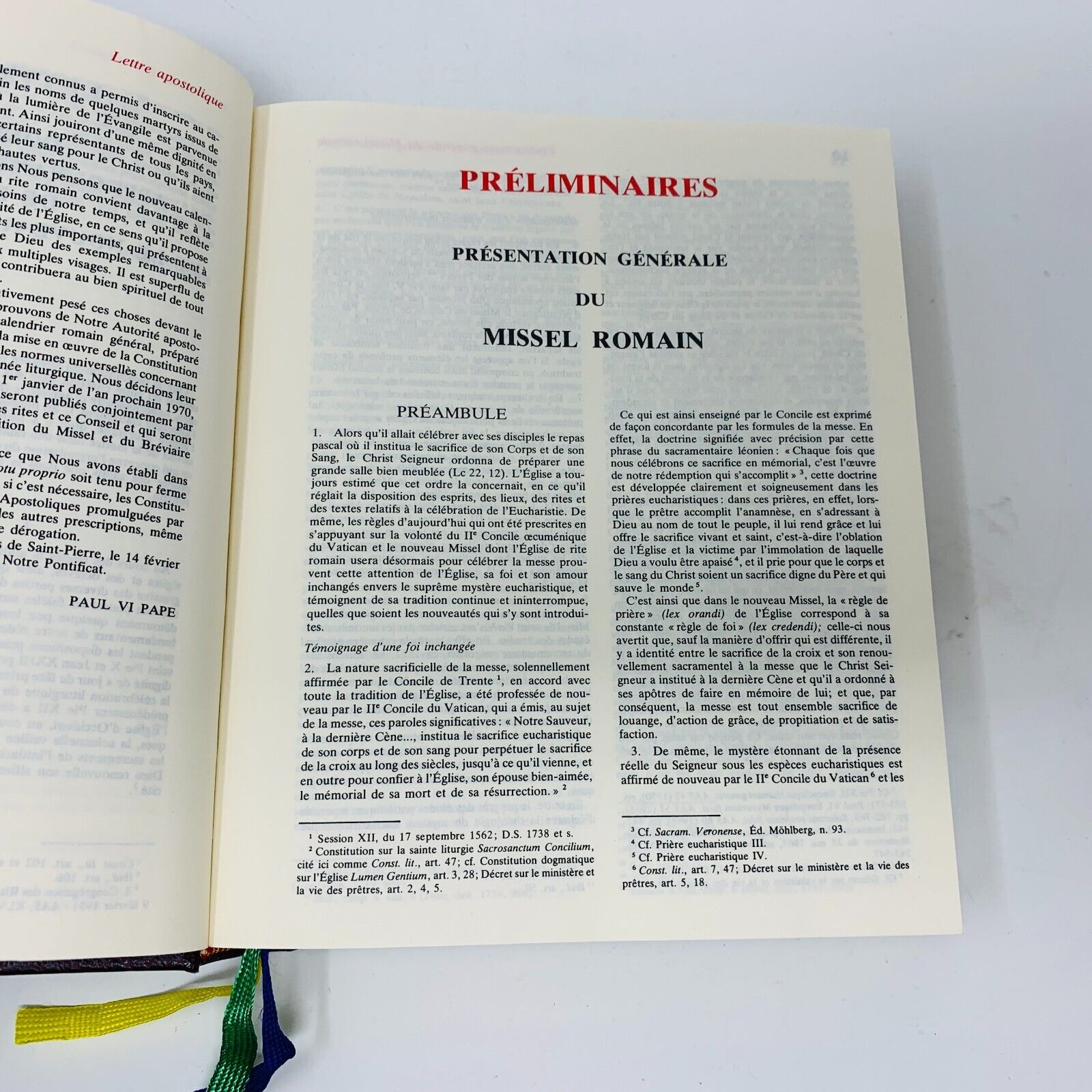 2001 Missel Romain Desclée Mame Français Messe Liturgie Missal French Hardcover