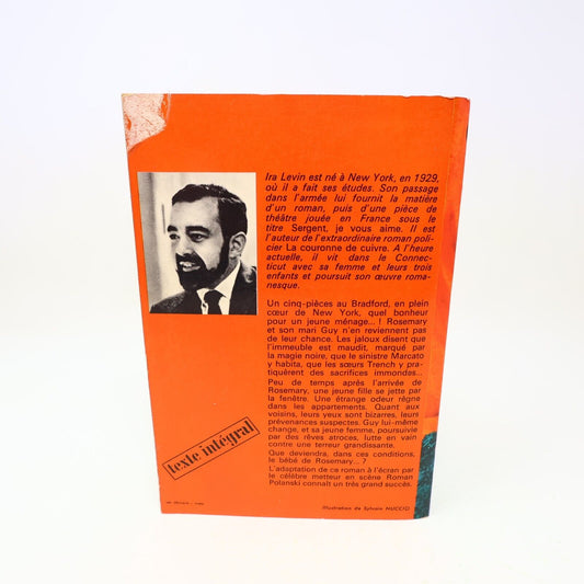 1972 Un Bébé pour Rosemary Ira Levin Horreur Thriller J'ai Lu Français Paperback