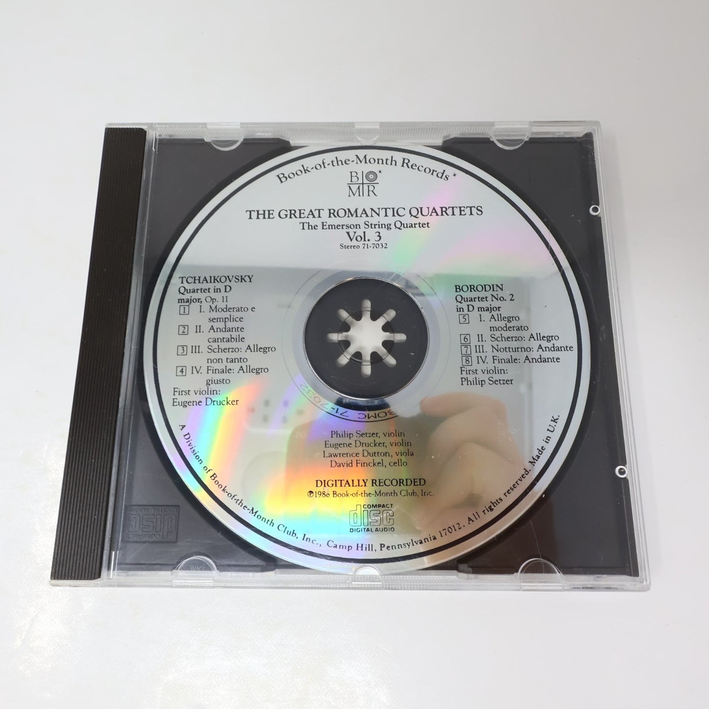 The Great Romantic Quartets #2-3-4 Book of The Month BMR 3 CD Lot Shumann/Brahms