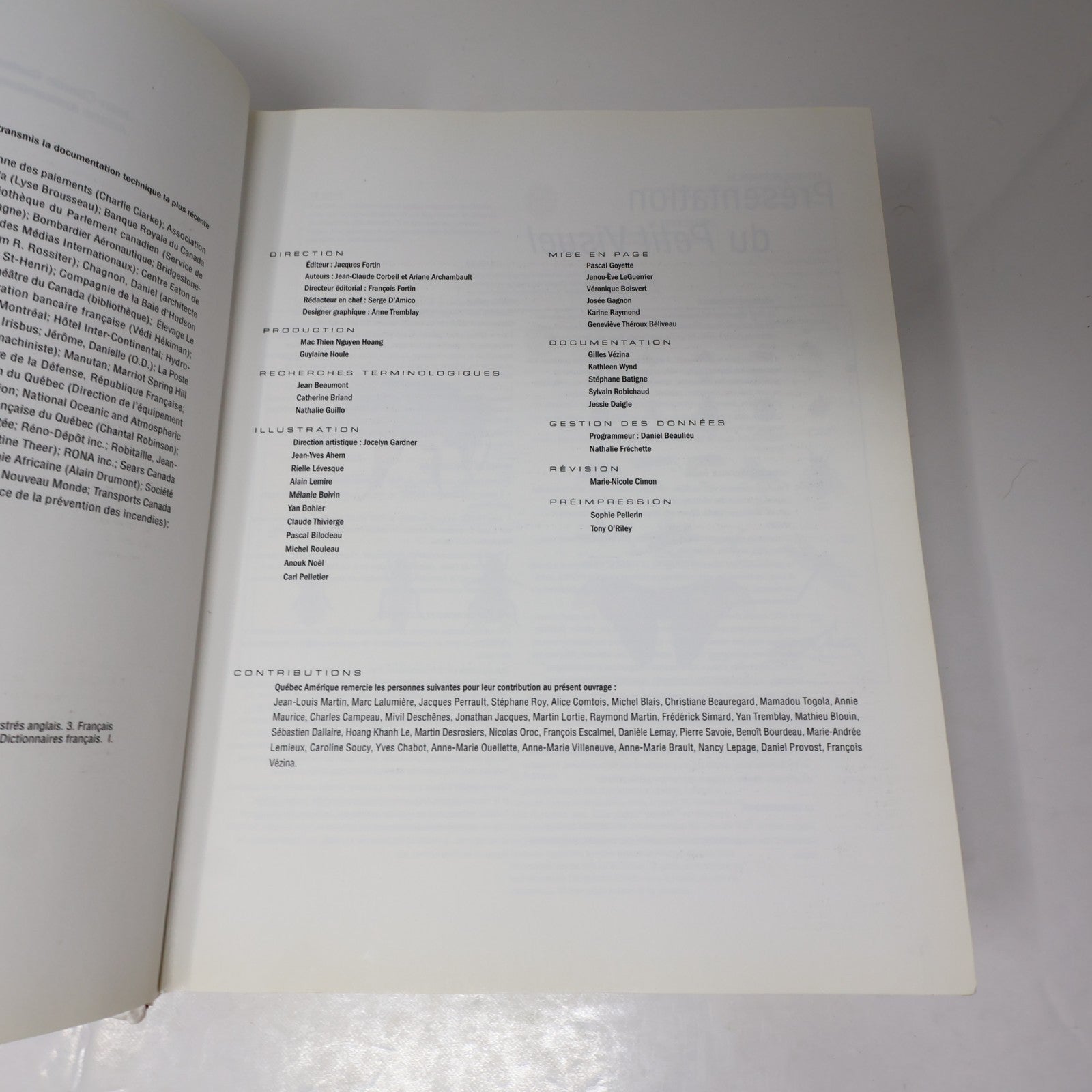 Le Petit Visuel Dictionnaire Français/Anglais Ouvrage de Référence Éducation HC