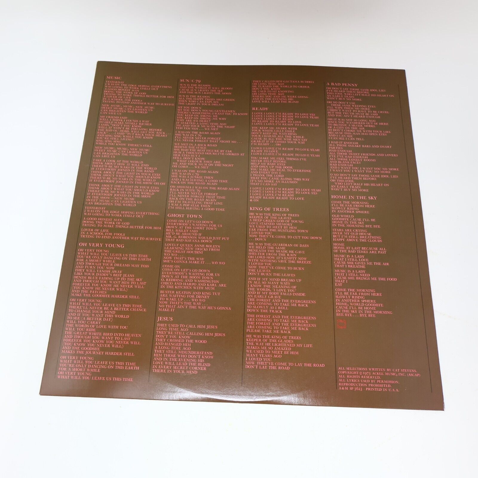 Cat Stevens Buddha And The Chocolate Box LP Record 1974 A&M SP 3623 Gatefold 70s