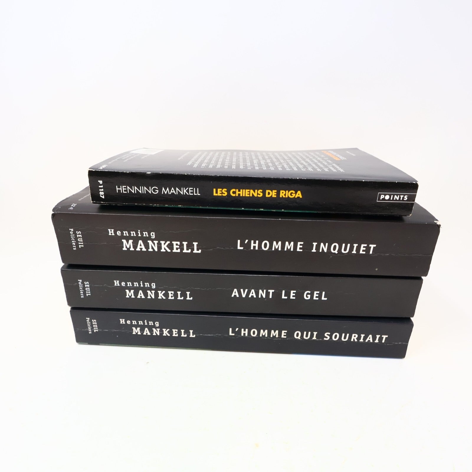 Henning Mankell Lot 4 Livres L'Homme Inquiet/Avant le Gel/Chiens de Riga French