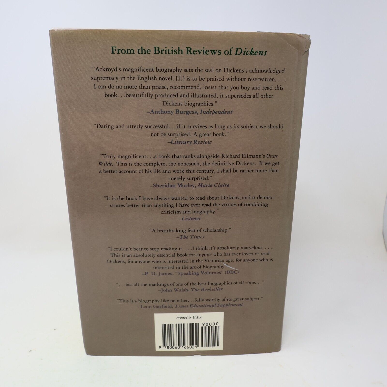 1990 Dickens Peter Ackroyd Harpercollins Hardcover HC Biography Book 90s DJ