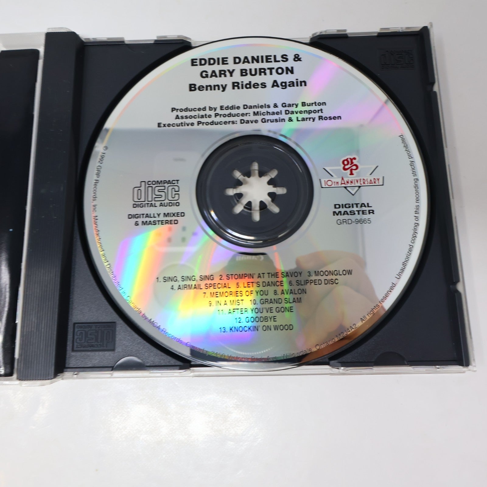 Eddie Daniels/Gary Burton Benny Rides Again CD Jazz 1992 GRP GRD-9665 Moonglow