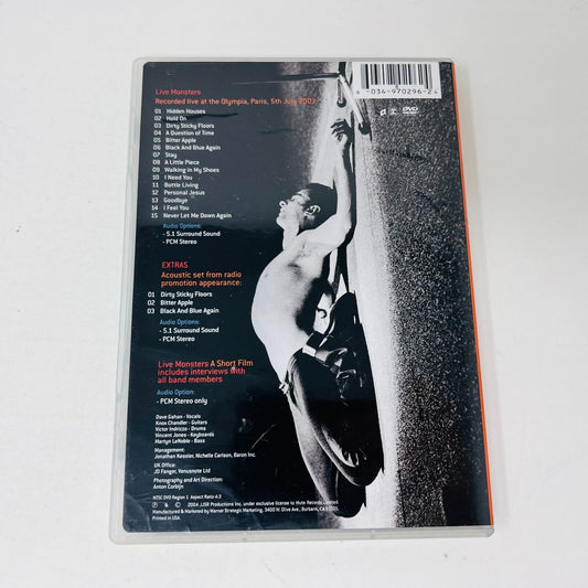 2004 Dave Gahan Live Monsters DVD Tested Region 1 4:3 R2 970296 Music Songs