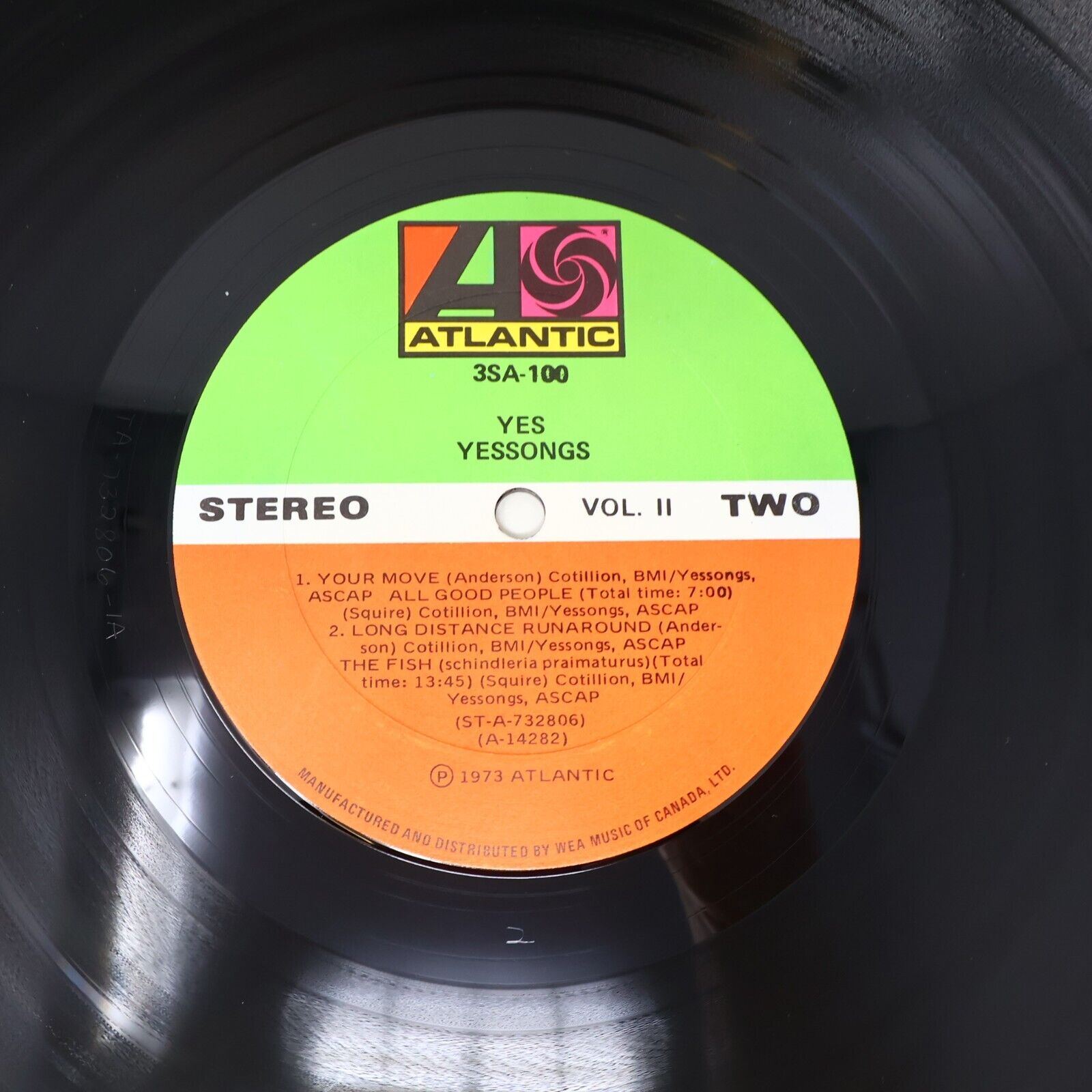 Yes Yessongs 3x LP Record Vinyl 1973 Canada Atlantic SD 3-100 Booklet Included