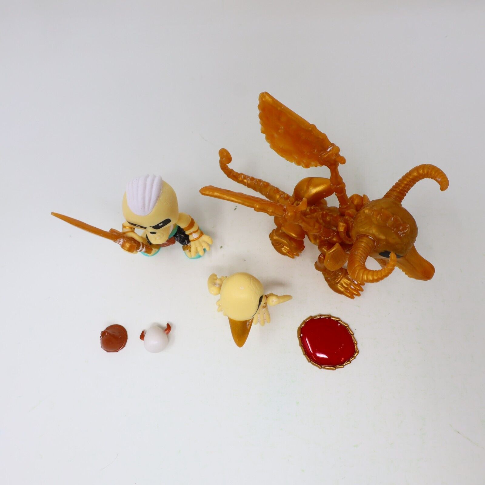 Lot 3 Treasure X Dragons Gold Figures Azgardian Erik Blingblade Crow Bar Moose