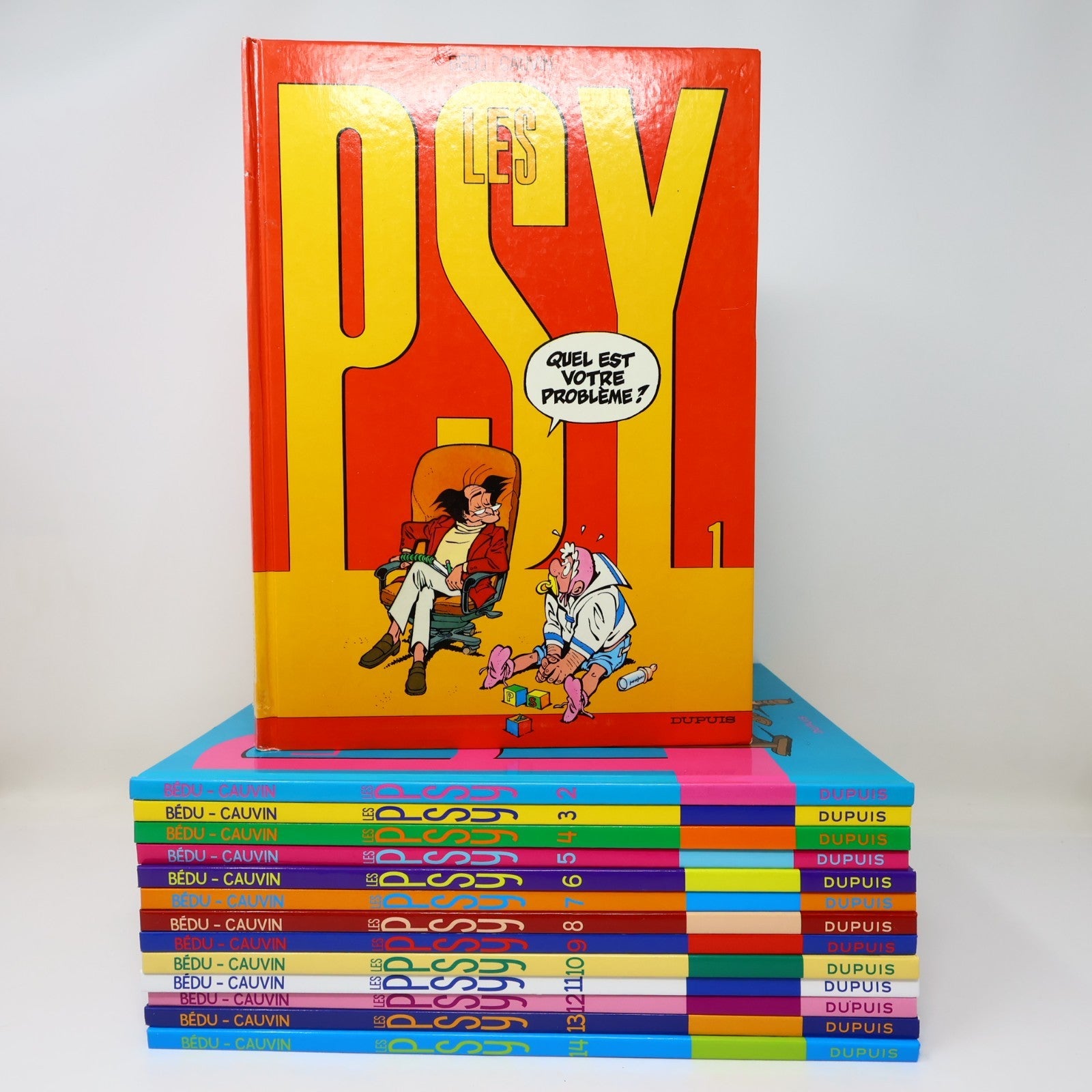 Les Psy #1-14 Lot 14 Bandes dessinées Bédu/Raoul Cauvin Dupuis Dites-Moi Tout!