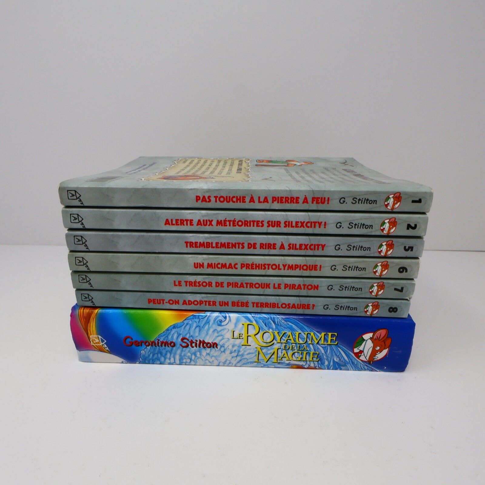 Lot 7 Livres Geronimo Stilton #1-2,5-8 Enfants Albin Michel Français French