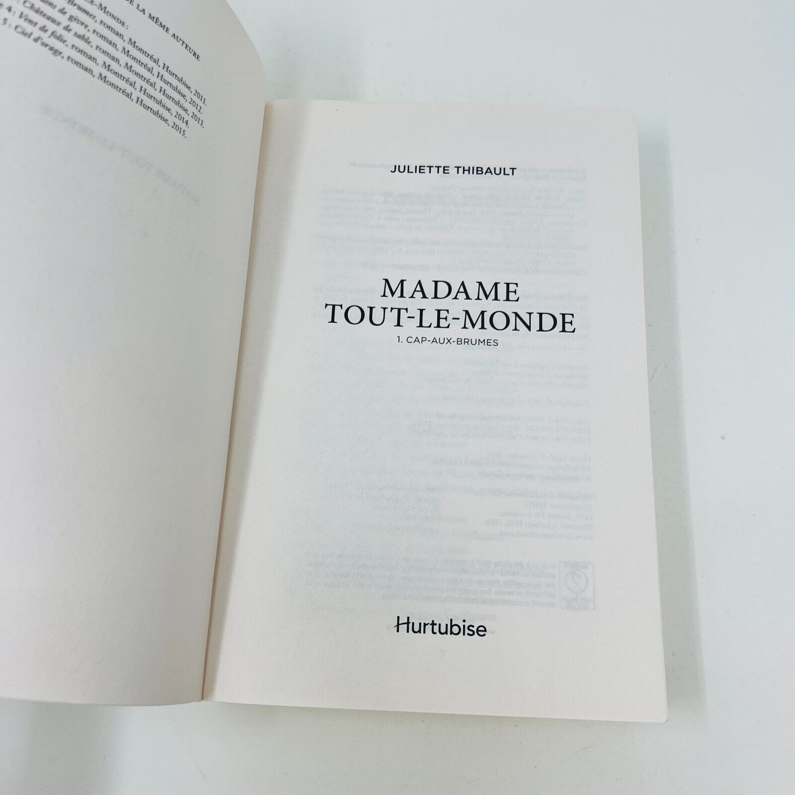 Madame Tout le Monde #1-5 Série Complète Hurtubise de Juliette Thibault Français