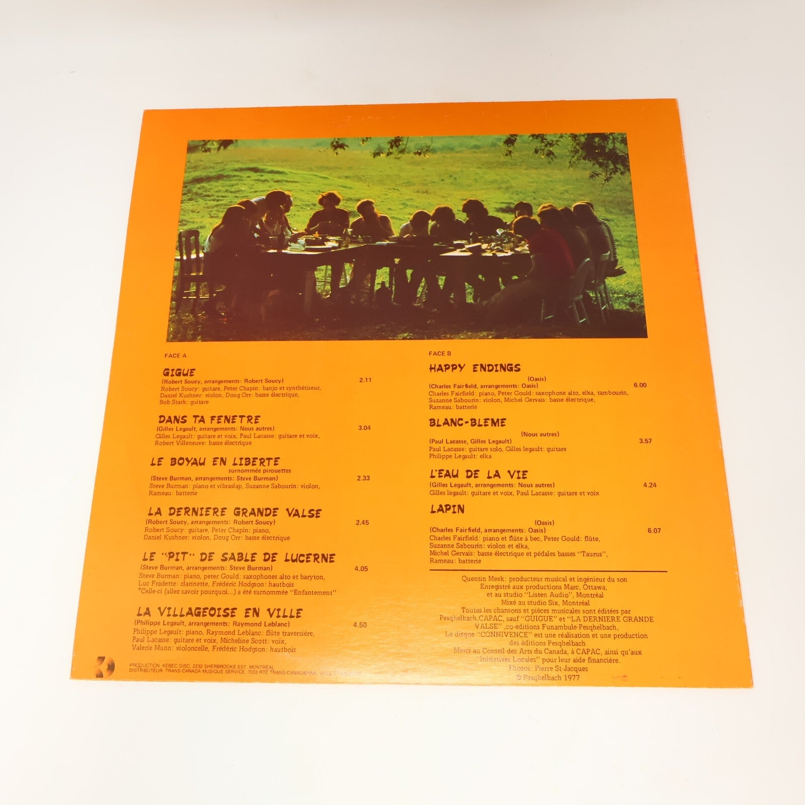 Rock/Pop/Folk/Funk Québécois 70s Lot 8 Disques Toubabou/Julien/Barde/Connivence