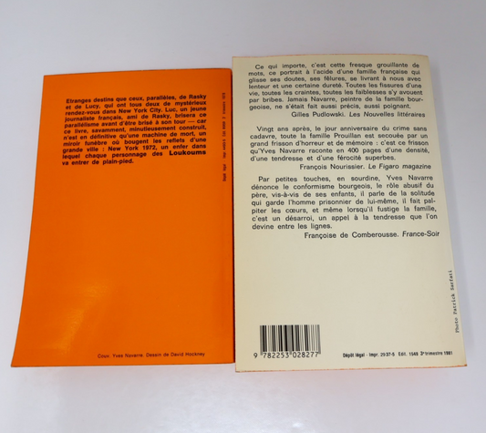 Yves Navarre Lot 2 Livres Poche Le Jardin d'Acclimatation/Loukoums Roman France