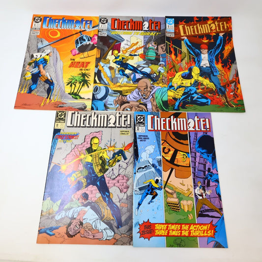Lot 5 Comics Checkmate #6-7, 9, 13 Kupperberg/Erwin/Hoberg/Vey DC 1988-89
