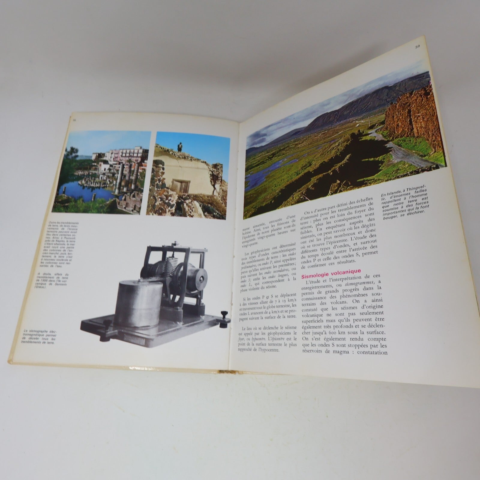1971 Volcans et Tremblements de Terre Deux Coqs d'Or Géographie Géologie Livre