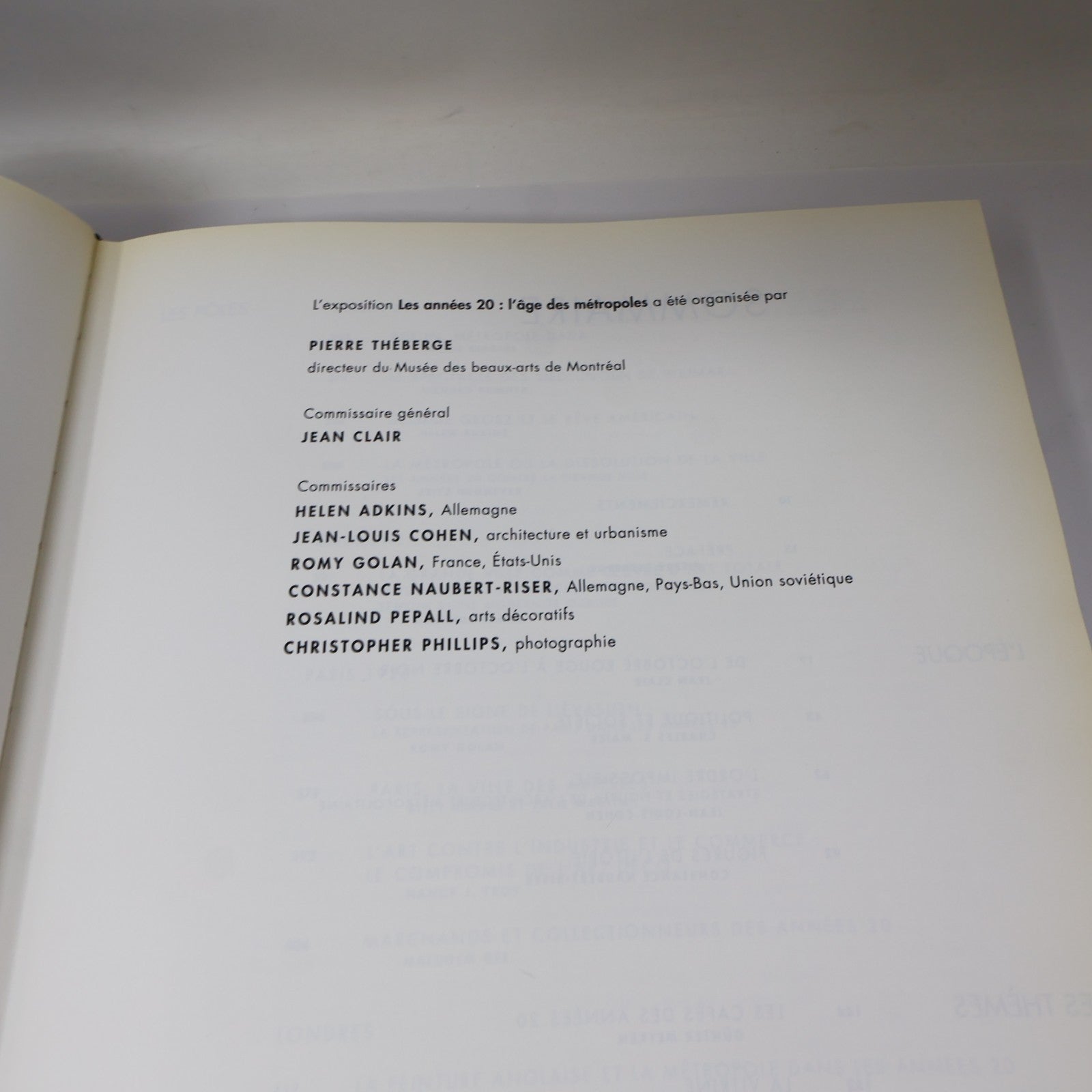 Les Années 20 L'âge des Métropoles MBAM Catalogue Exposition 1991 HC Français