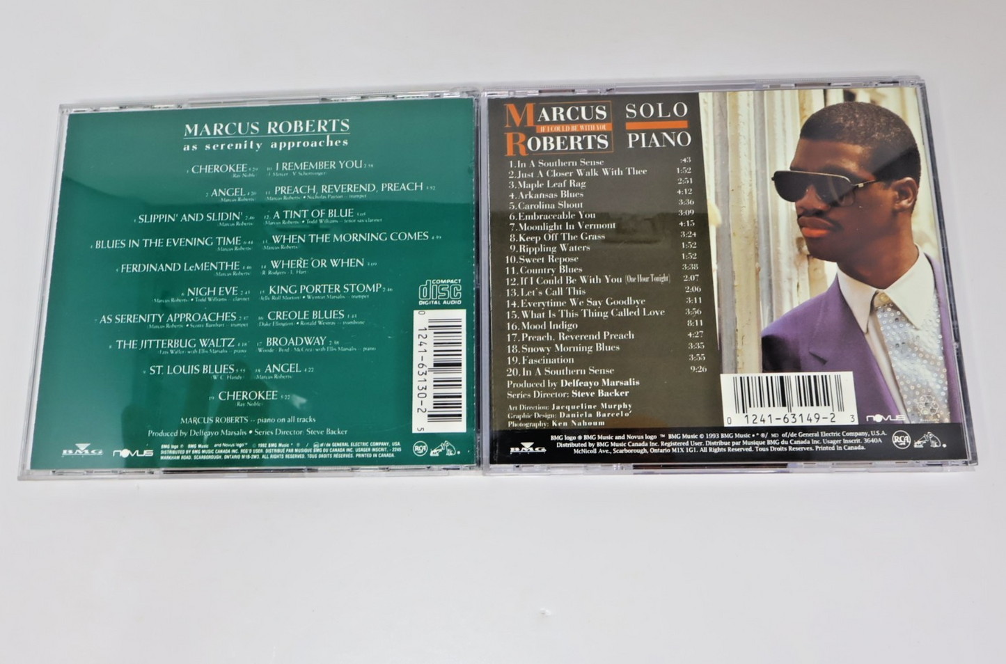 Marcus Roberts 2 CD Lot Novus Jazz As Serenity Approaches/If I Could Be With You