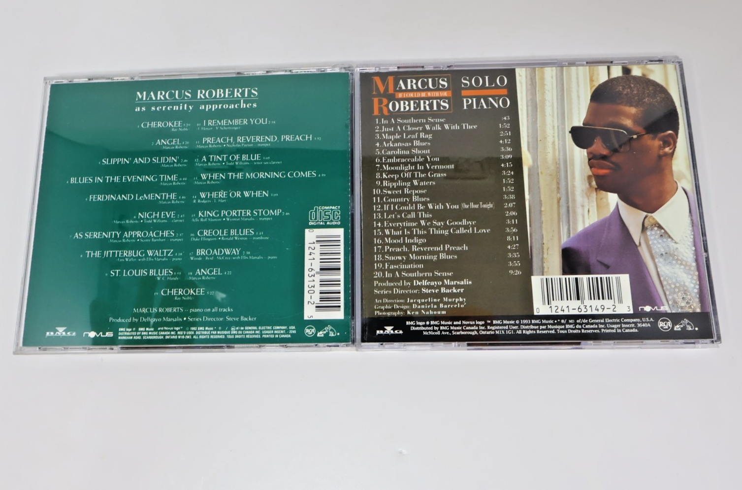 Marcus Roberts 2 CD Lot Novus Jazz As Serenity Approaches/If I Could Be With You