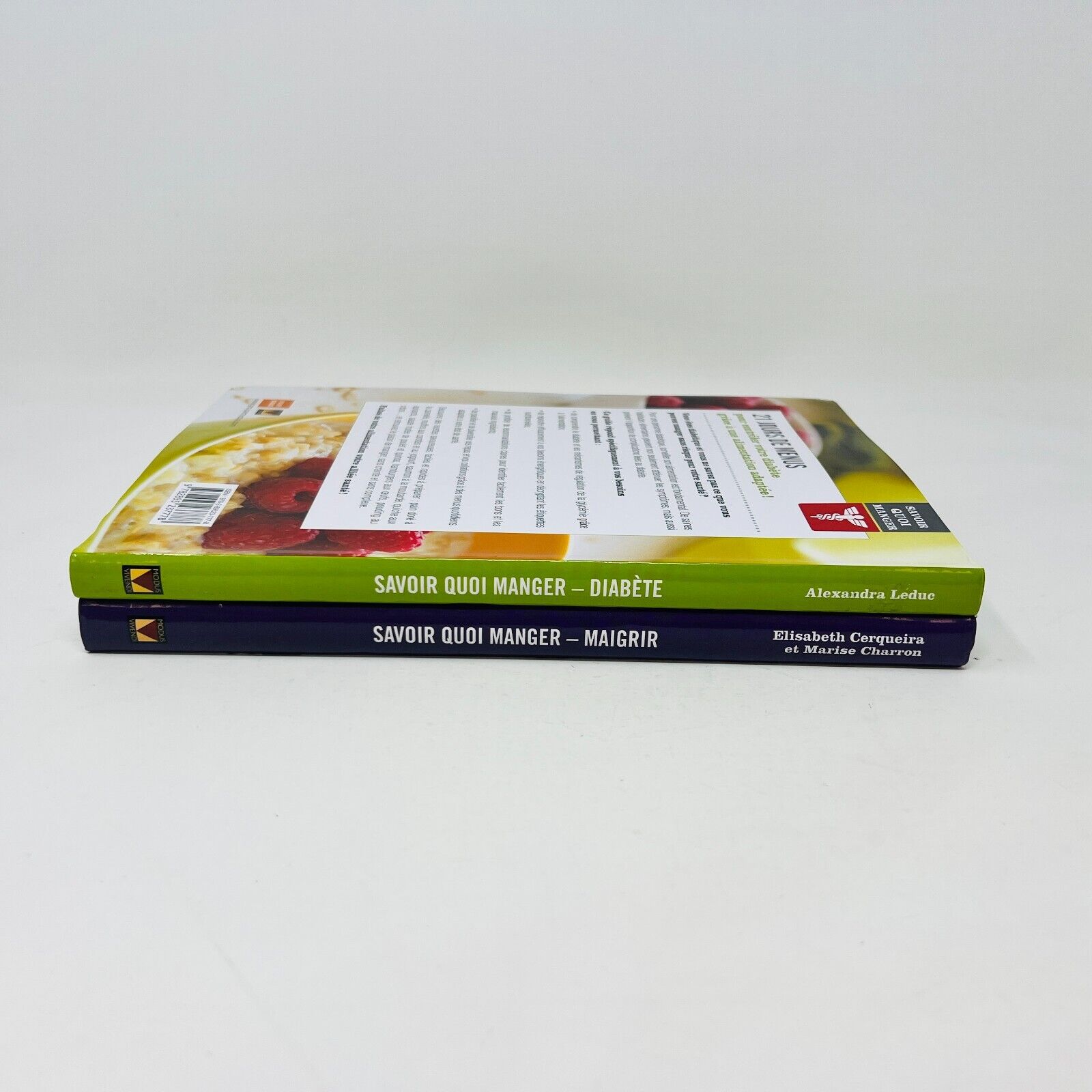 Lot de Livres Savoir Quoi Manger Maigrir/Diabète 21 Jours Menus Cuisine Recettes