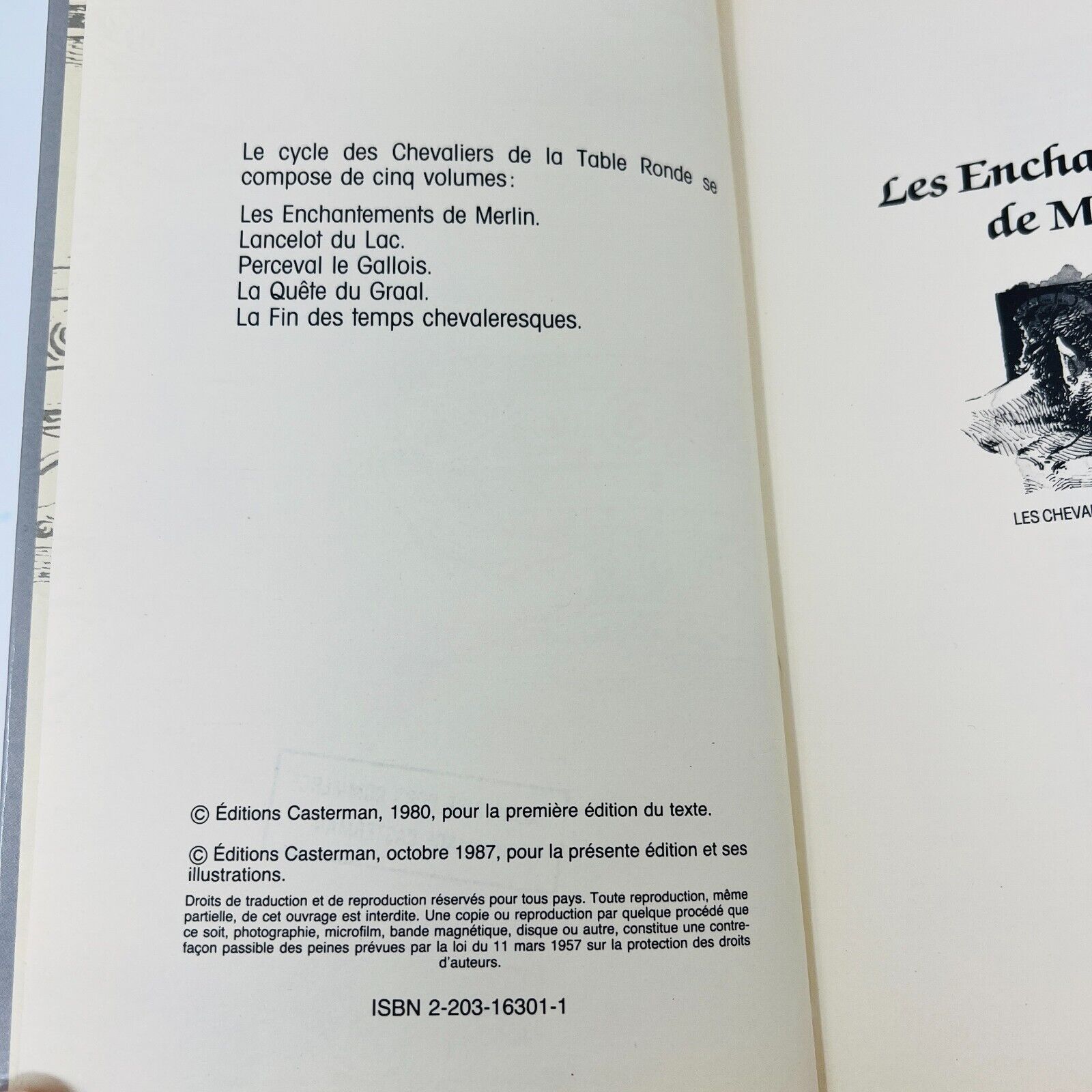 5x Les Chevaliers de la Table Ronde Épopée Casterman Complet Johan/Vogel 1987-88