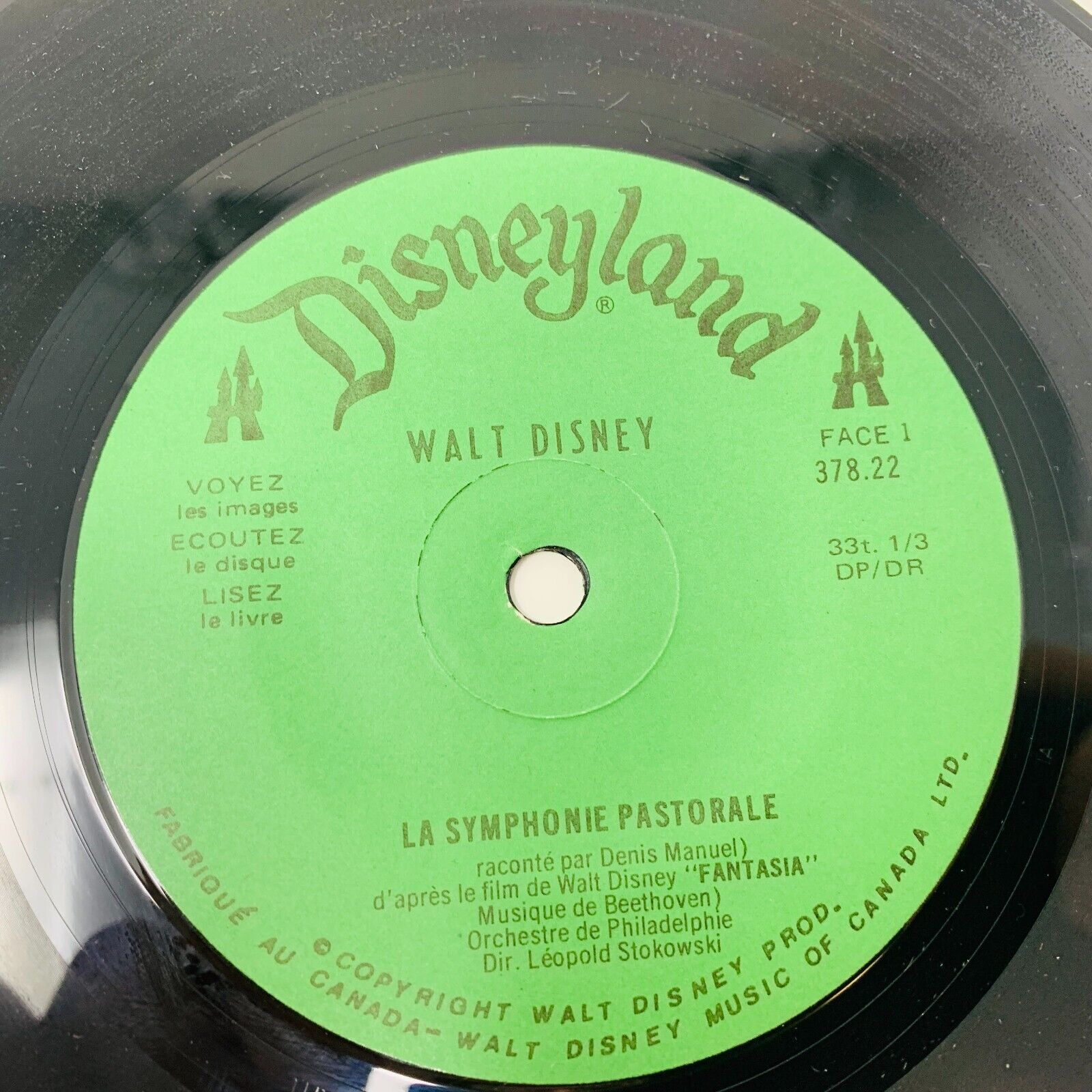 La Symphonie Pastorale Fantasia Livre Disque Disneyland Walt Disney Beethoven