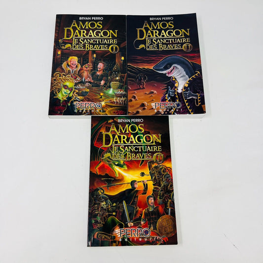Amos Daragon Le Sanctuaire des Braves #1-3 Série Complète Bryan Perro Lot Livres