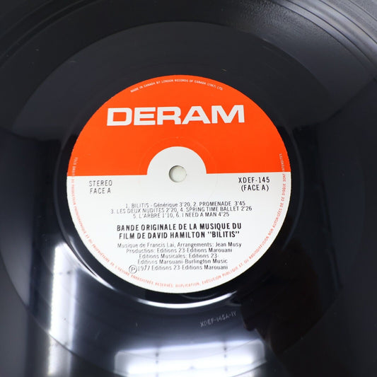 Francis Lai Bilitis Musique Film SoundTrack LP Disque XDEF-145 David Hamilton