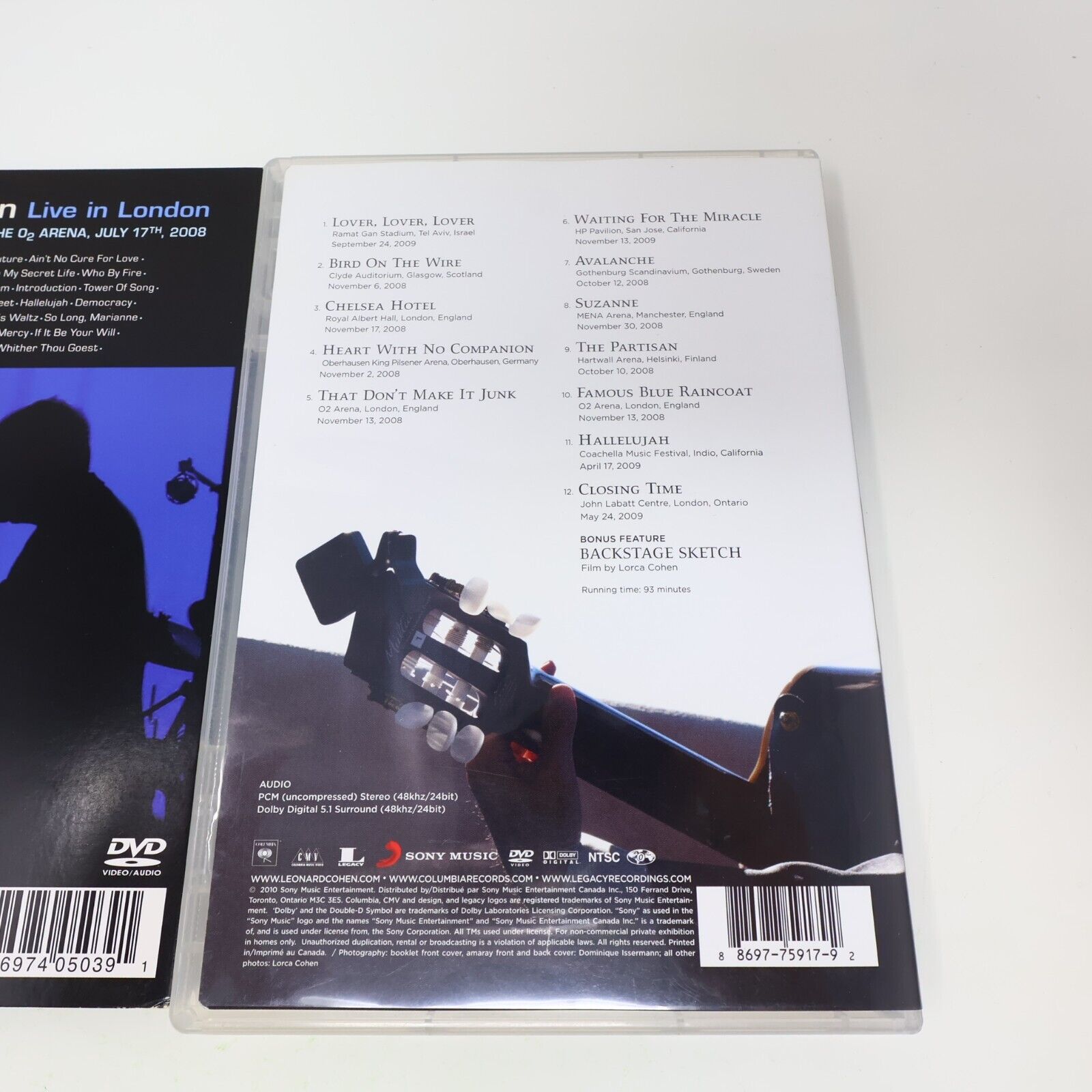 Leonard Cohen Songs from the Road + Live in London Lot 2 DVD NTSC Tested Music