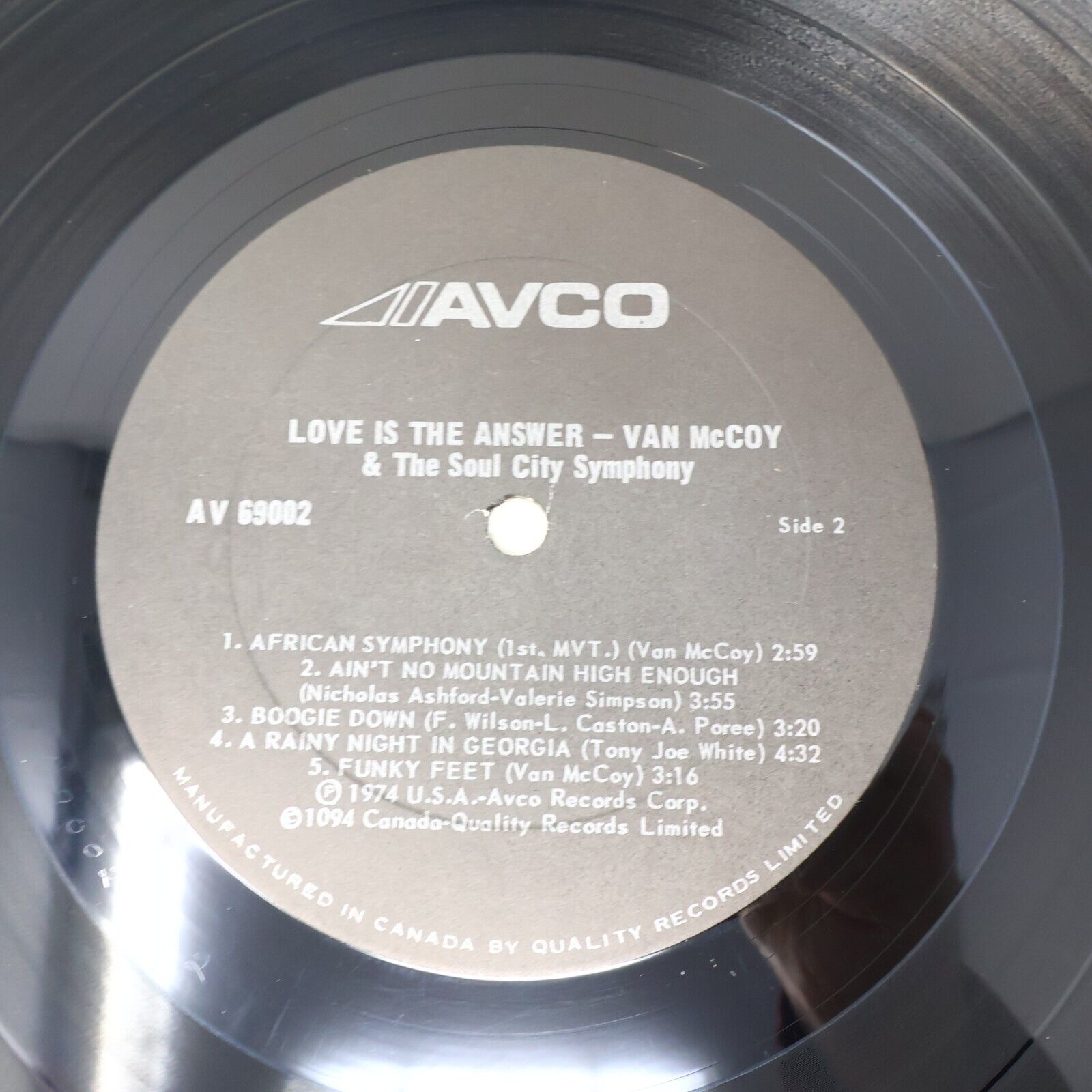 Van McCoy & The Soul City Symphony Disco Baby + Love is the Answer LP Record Lot