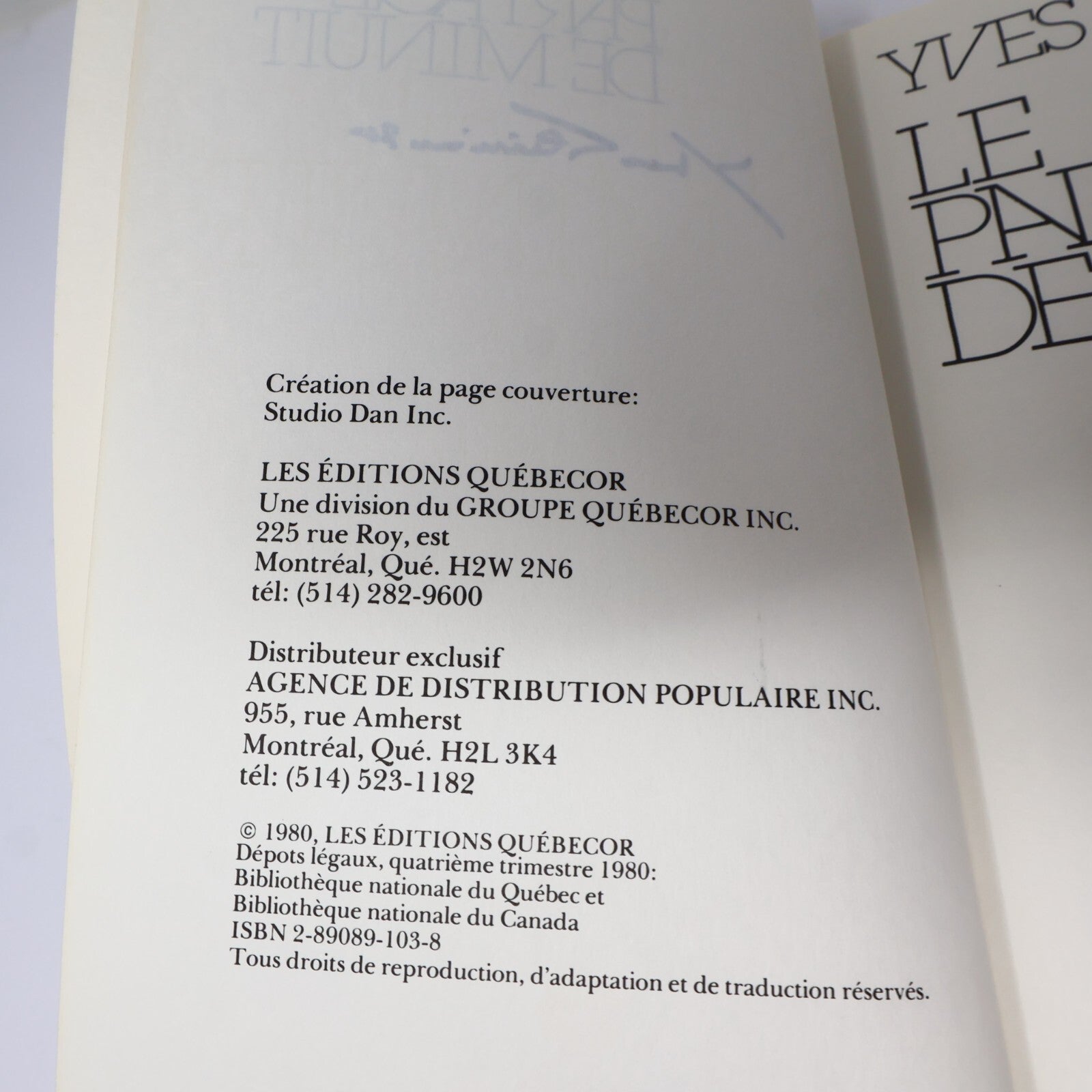 Yves Thériault Lot 8 Livres Agaguk/Quête de l'Ourse/Le Dernier Havre Roman PB