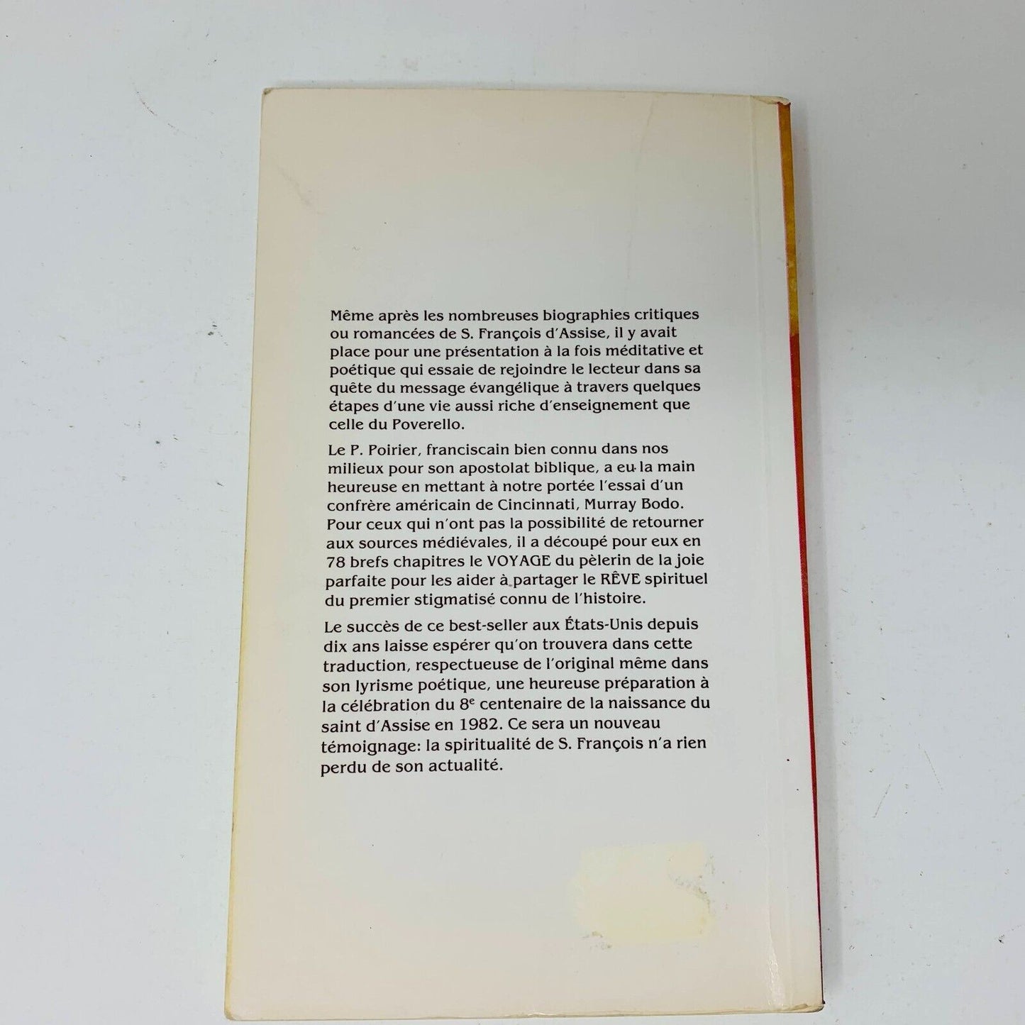 1981 François le Voyage et le Rêve Murray Bodo Franciscain Anne-Sigier Religion
