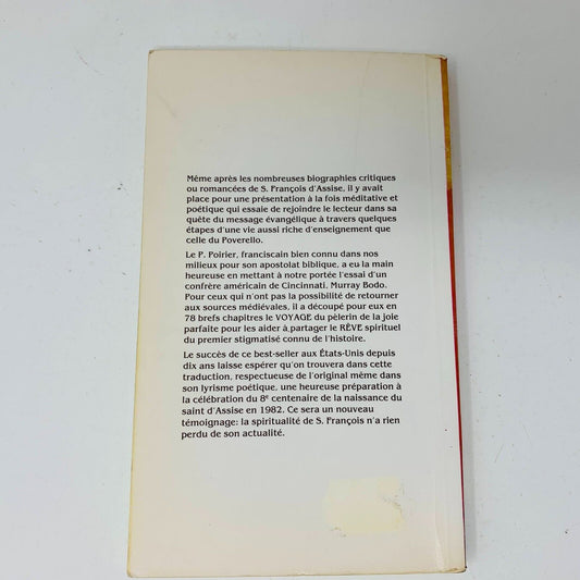 1981 François le Voyage et le Rêve Murray Bodo Franciscain Anne-Sigier Religion