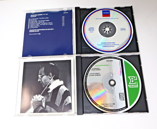 Rossini 2 CD Lot 8 Overtures/6 Sonate a Quattro Charles Dutoit/Claudio Scimone