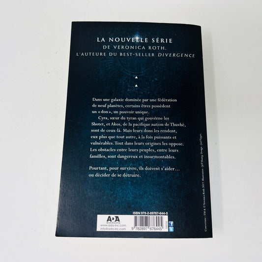 2017 Marquer les Ombres de Veronica Roth Livre ADA en Français/French Paperback