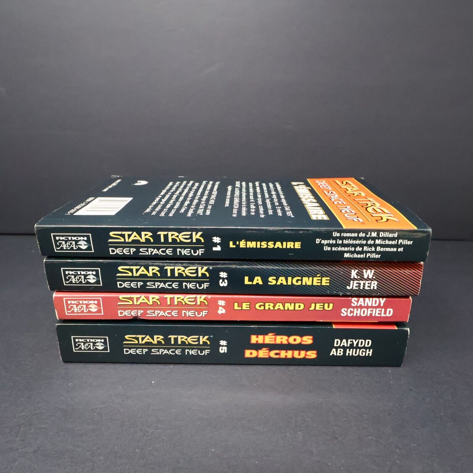 Lot 4 Livres Star Trek #1 3-5 Deep Space Neuf Science-Fiction ADA Français PB