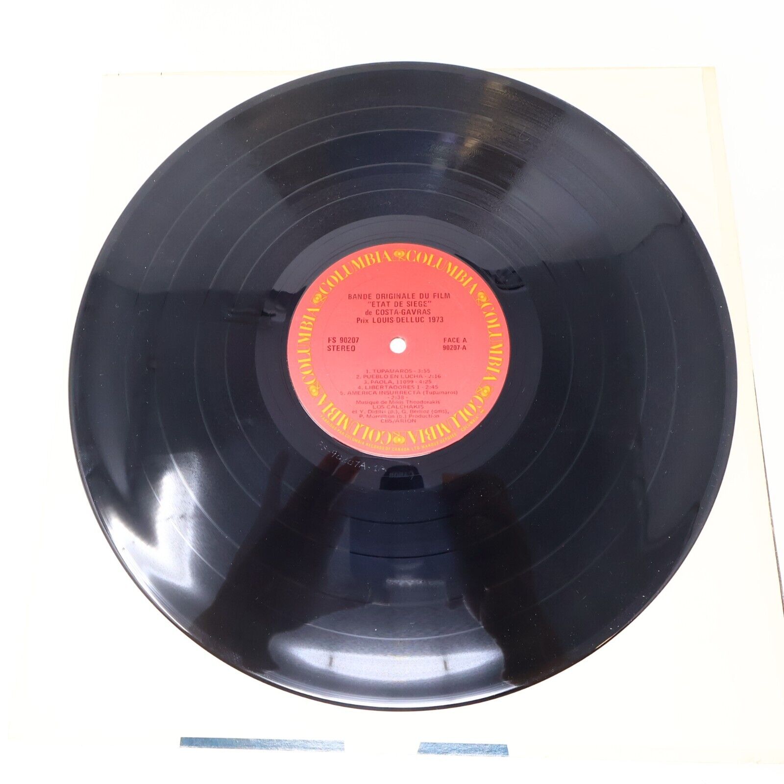 Los Calchakis État de Siège Film Soundtrack LP Disque FS 90207 Mikis Theodorakis