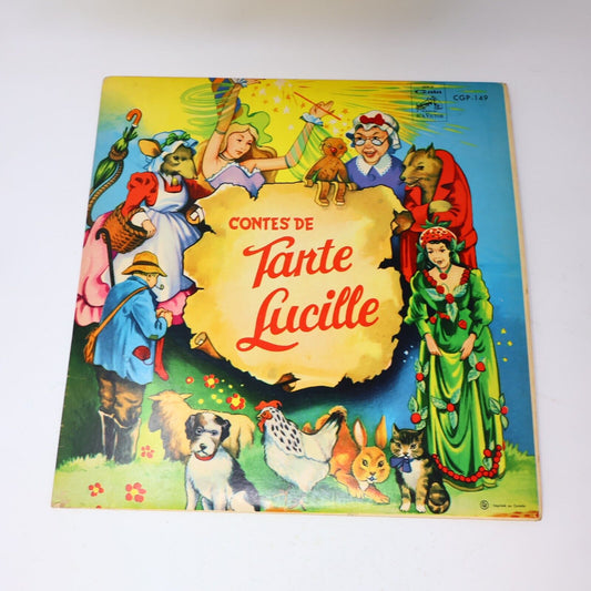 Contes de Tante Lucille LP Disque Histoires Enfants Vtg RCA Victor Mono CGP-149