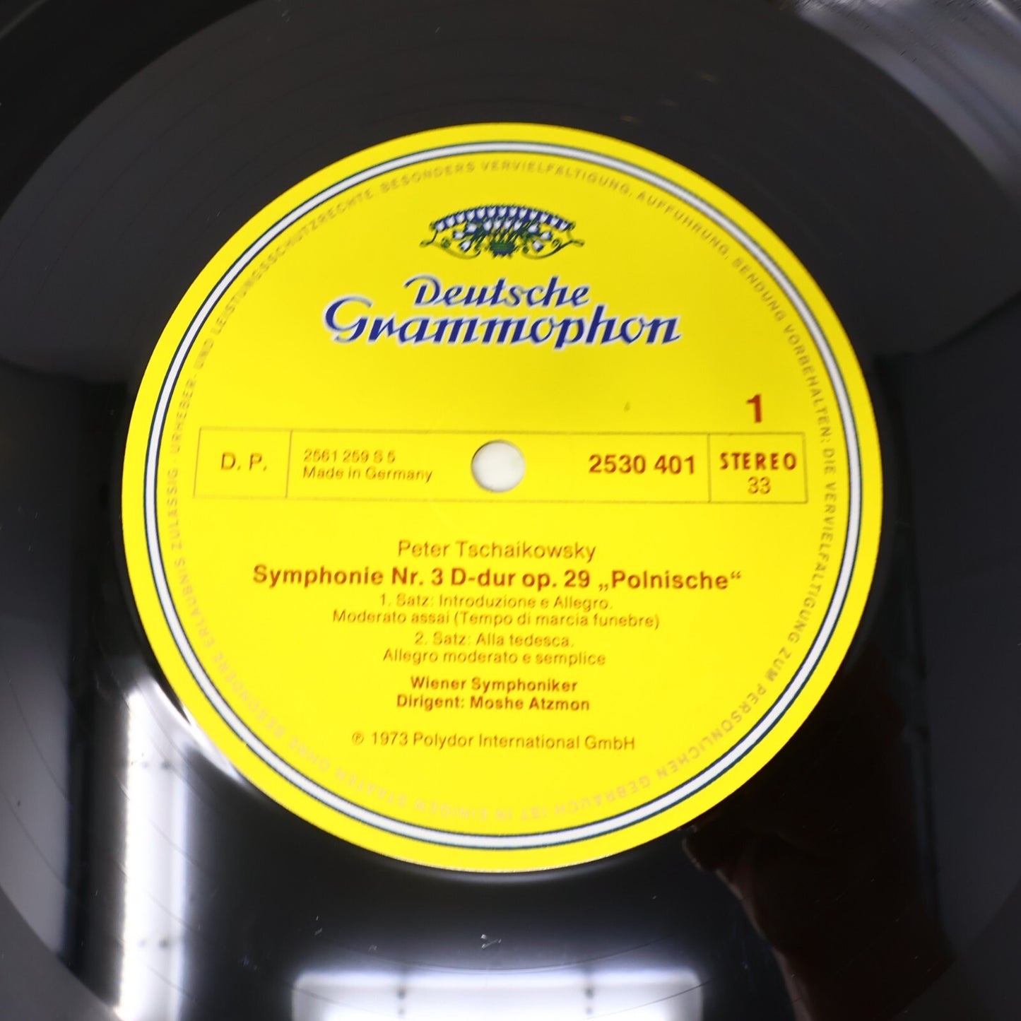 1974 Moshe Atzmon  Wiener Symphoniker Tschaikowsky Symphonie #3 Record 2530 401