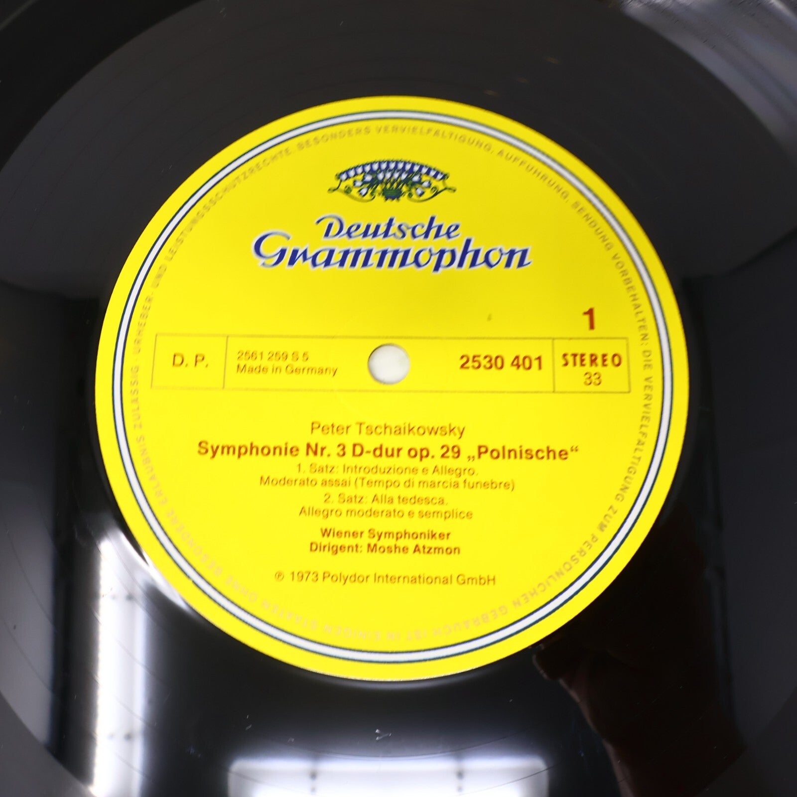 1974 Moshe Atzmon  Wiener Symphoniker Tschaikowsky Symphonie #3 Record 2530 401