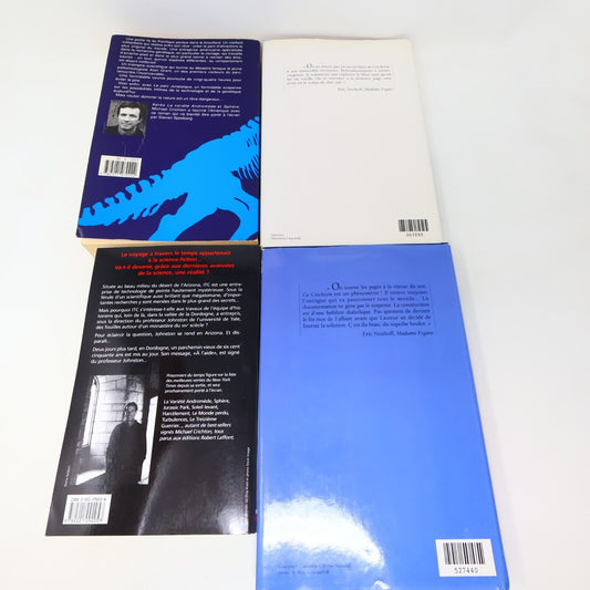 Michael Crichton Le Parc Jurassique Monde Perdu Turbulence Lot 4 Livres Français