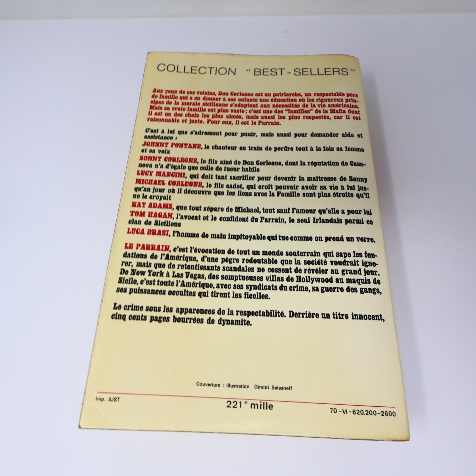 Mario Puzo Lot 3 Livres Le Parrain/Sicilien/C'est Idiot de Mourir Thriller PB
