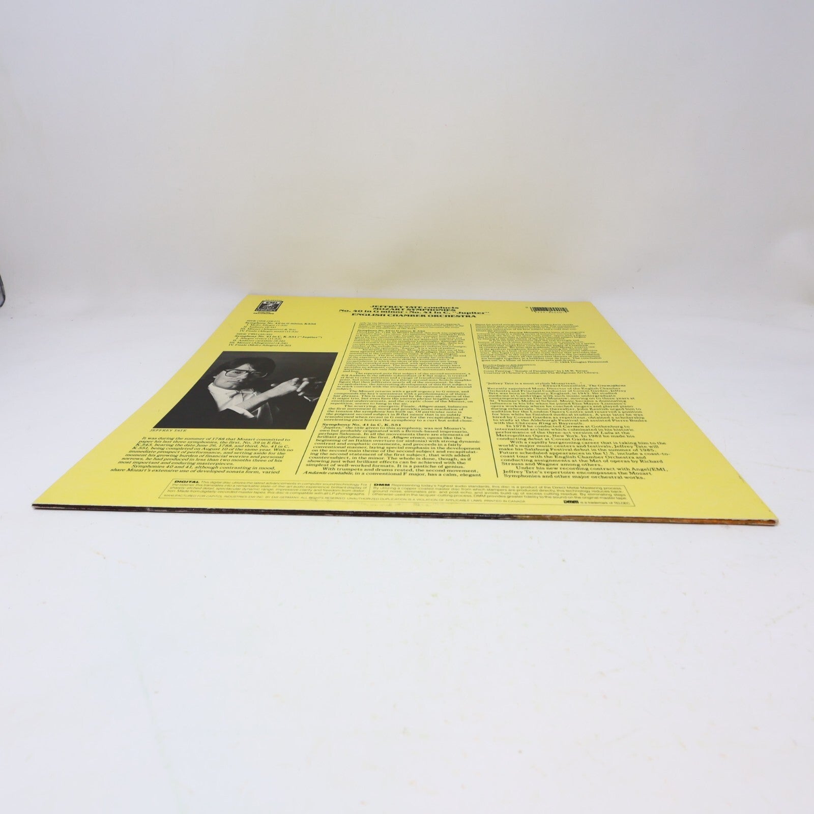 Jeffrey Tate English Chamber Orchestra Mozart Symphony 40-41 LP Record AE-344440