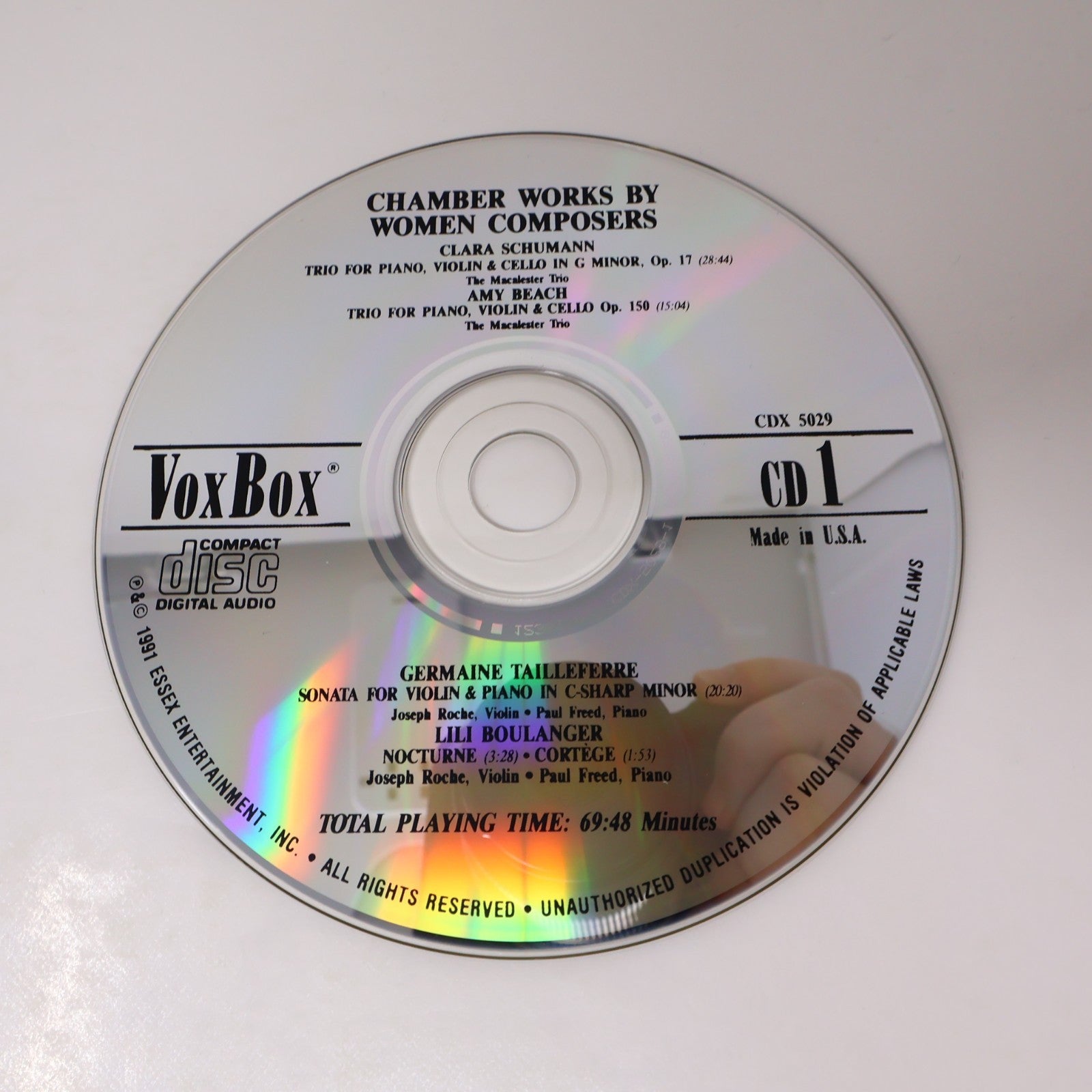 Chamber Works By Women Composers 2 CD Box Set Clara Schumann/Amy Beach/Carreño