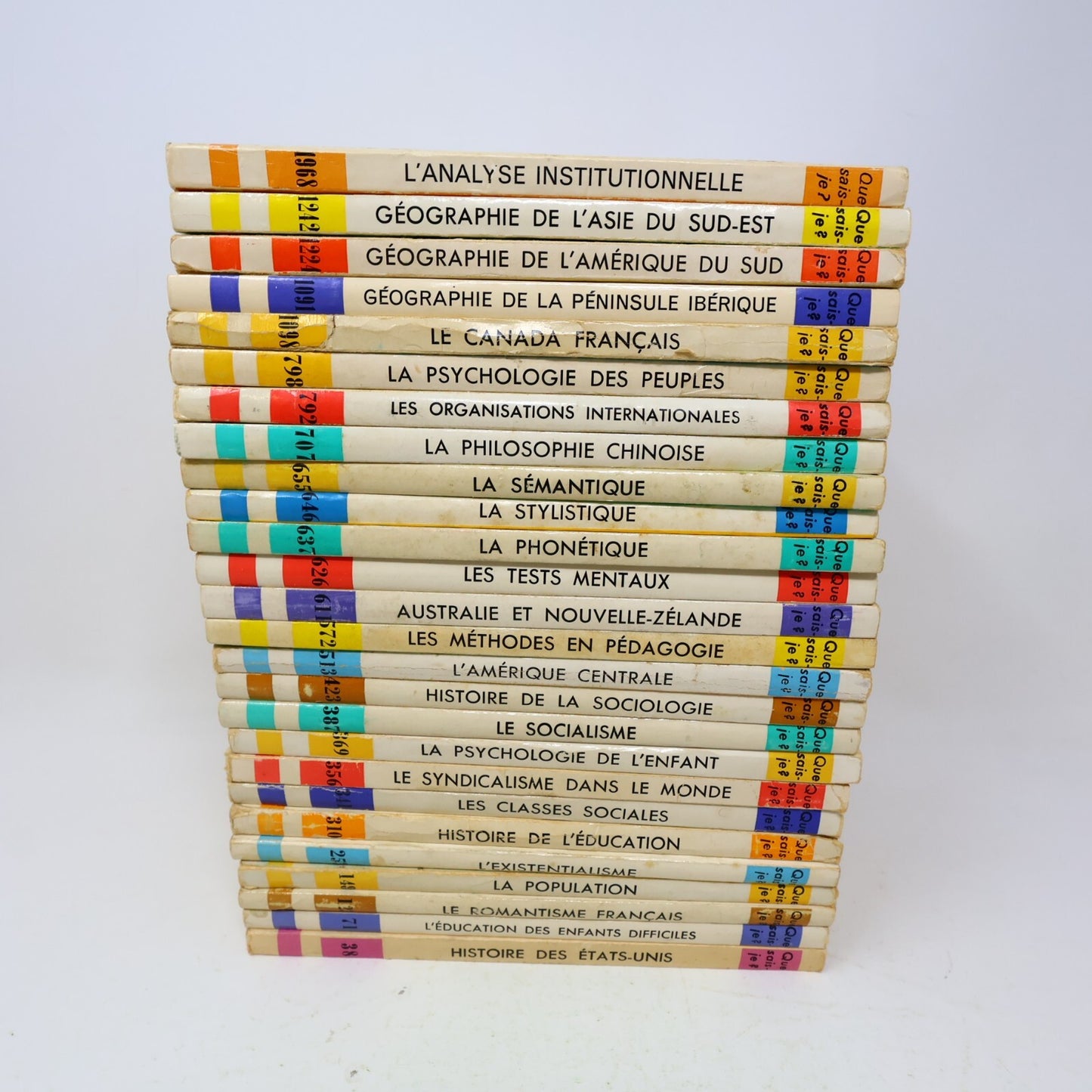 Que Sais-Je? Lot 26 Livres Éducation Géographie Société et Culture PUF Français