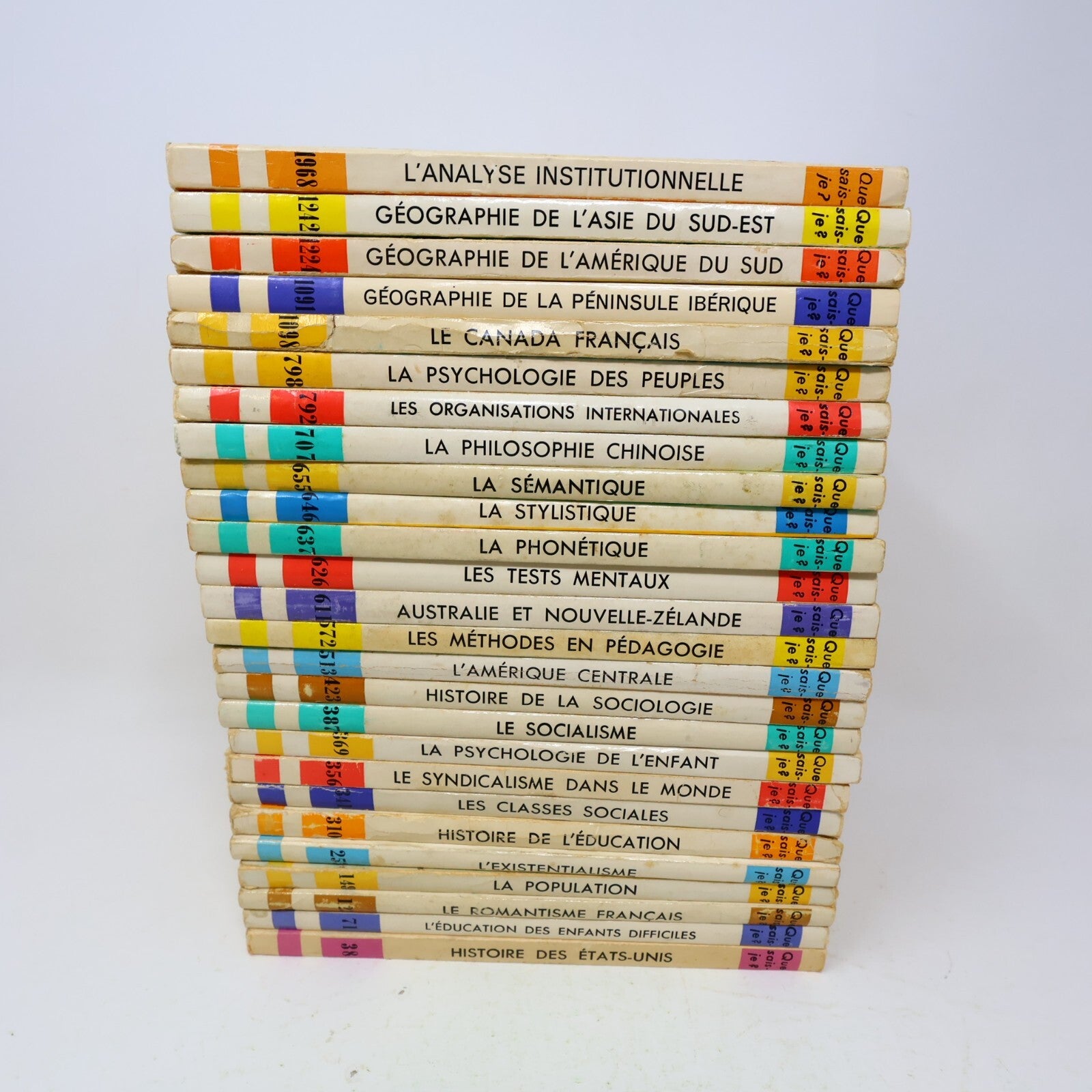 Que Sais-Je? Lot 26 Livres Éducation Géographie Société et Culture PUF Français