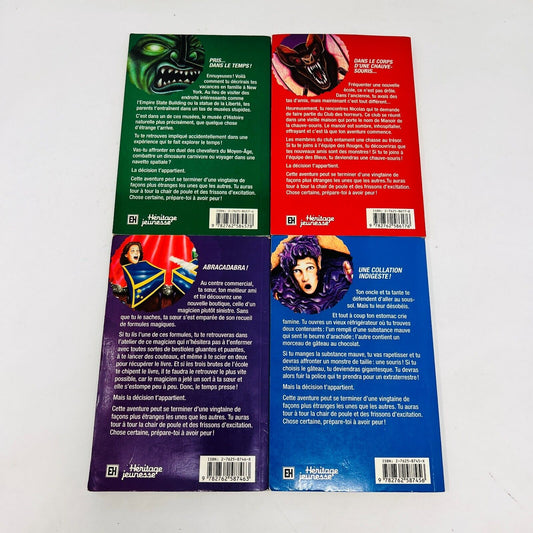 4x Chair de Poule Extra #2-3 6-7 de R.L. Stine EH Lot en Français/French Tic Toc