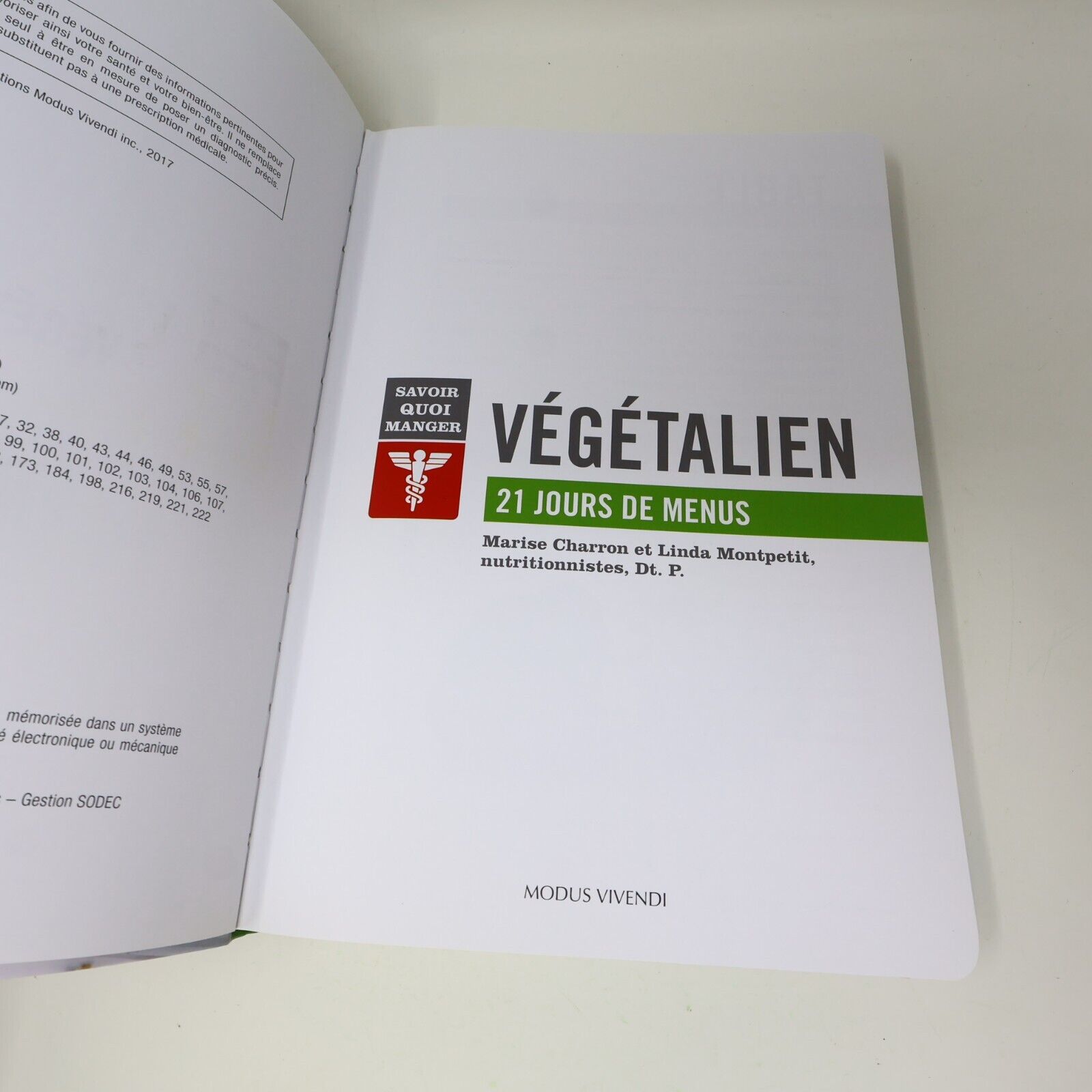 2017 Végétalien 21 Jours de Menus Linda Montpetit Vegan Cuisine Recettes Livre